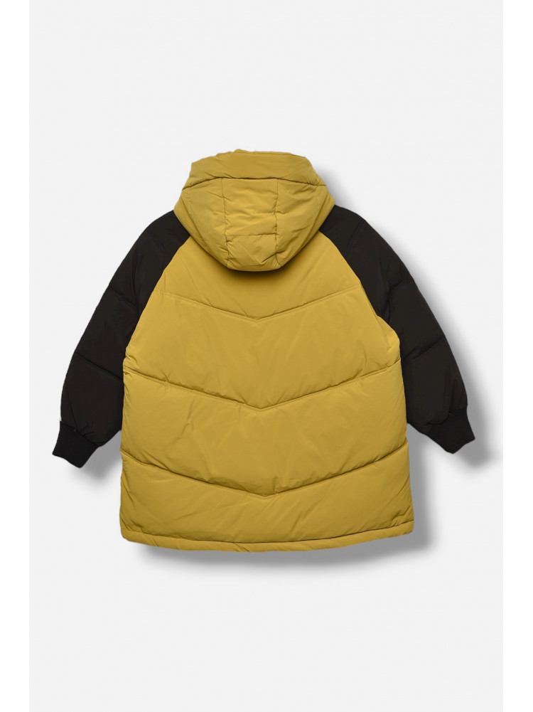 Куртка підліткова для хлопчика гірчичного кольору 22107 207876C