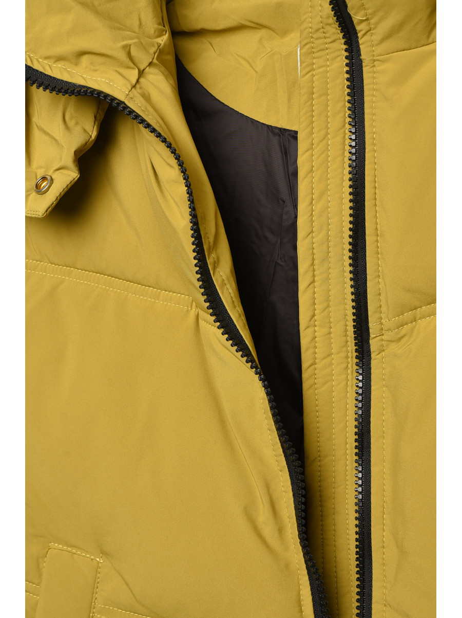 Куртка подростковая для мальчика горчичного цвета 22107 207876C