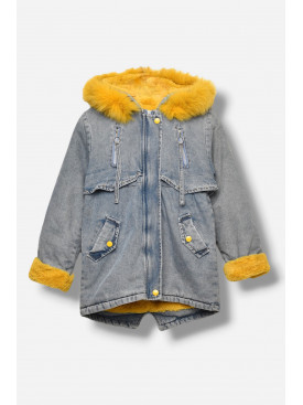 Куртка подростковая для девочки демисезонная синего цвета 1-09 207878C Куртка подростковая для девочки демисезонная синего цвета 1-09 207878C