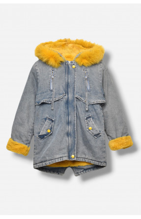 Куртка підліткова для дівчинки демісезонна синього кольору. 1-09 207878C Куртка підліткова для дівчинки демісезонна синього кольору. 1-09 207878C