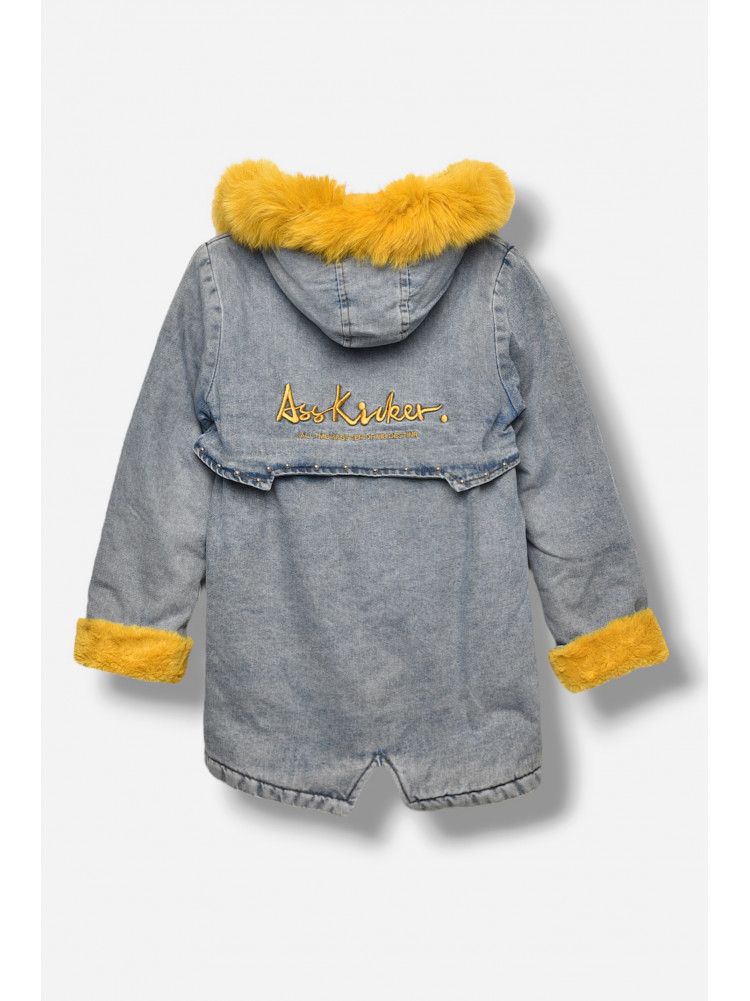 Куртка підліткова для дівчинки демісезонна синього кольору. 1-09 207878C