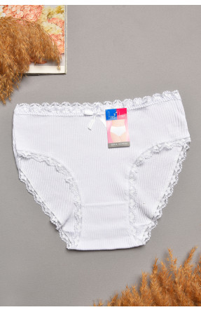 Трусы женские полубатальные белого цвета 60128 207879C