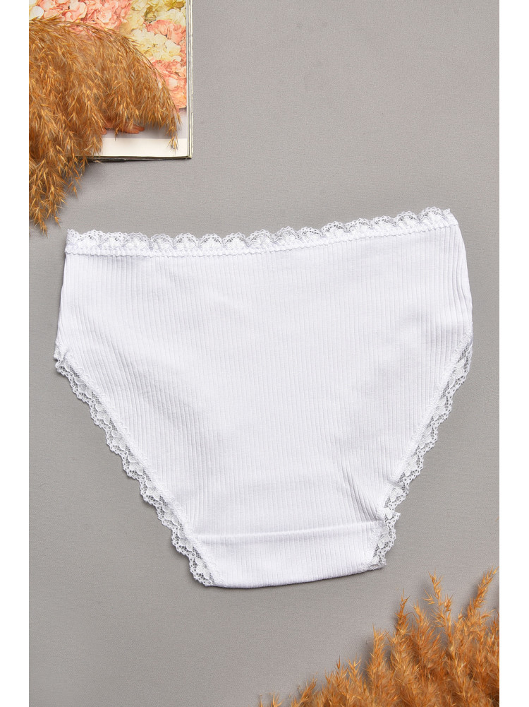 Трусы женские полубатальные белого цвета 60128 207879C