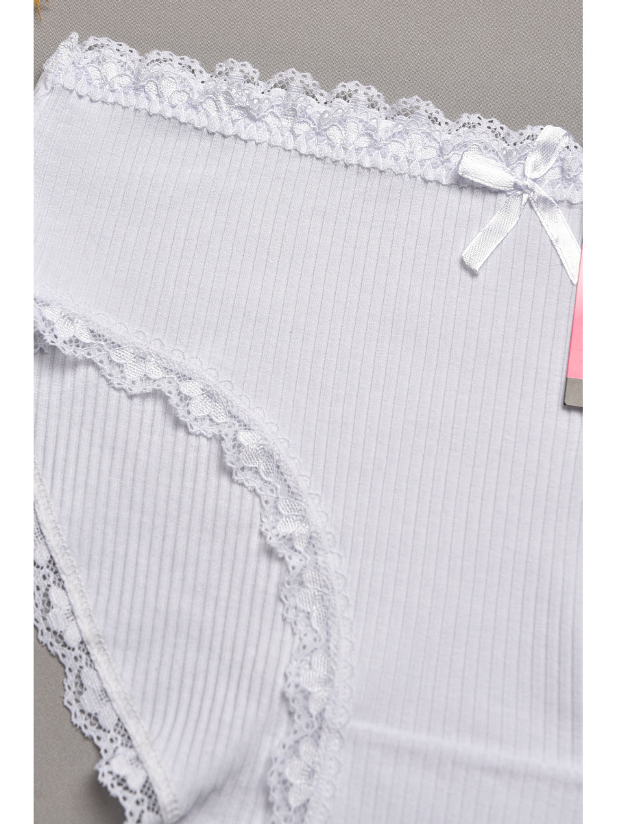 Трусы женские полубатальные белого цвета 60128 207879C