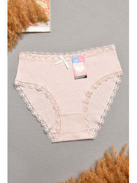 Трусы женские полубатальные пудрового цвета 60128 207880C