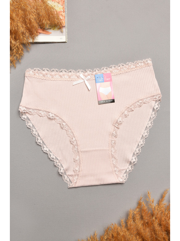 Трусы женские полубатальные пудрового цвета 60128 207880C