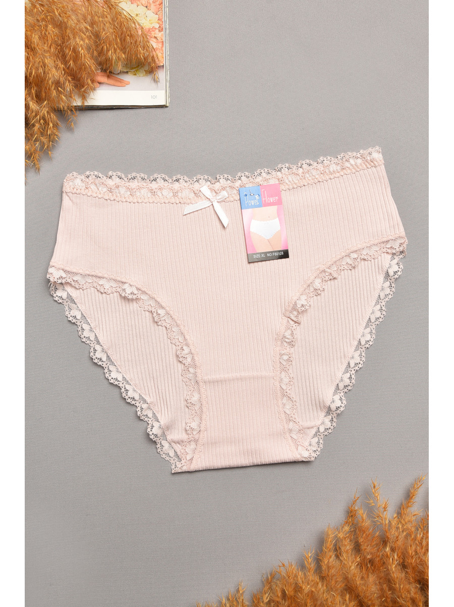 Трусы женские полубатальные пудрового цвета 60128 207880C