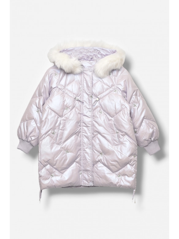 Куртка дитяча для дівчинки демісезонна бузкового кольору 9318 207881C