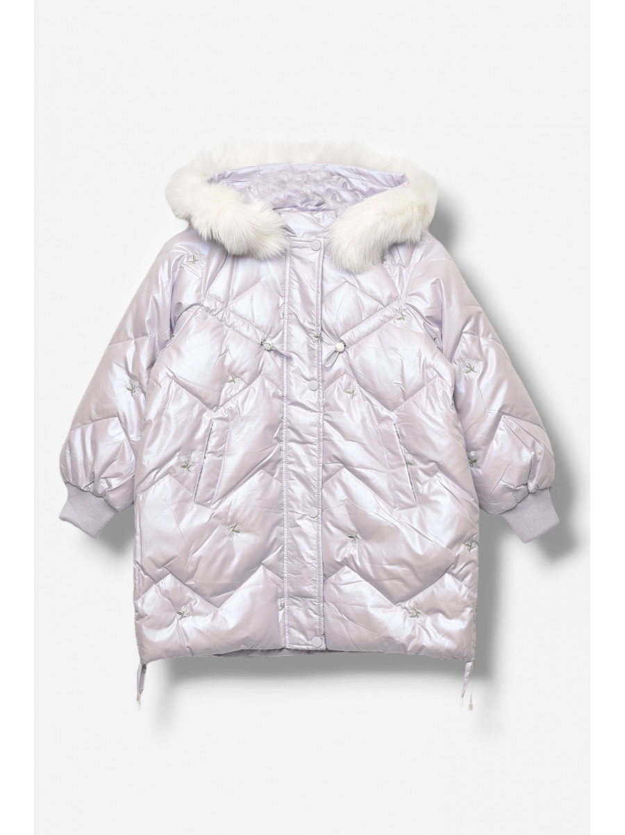 Куртка дитяча для дівчинки демісезонна бузкового кольору 9318 207881C
