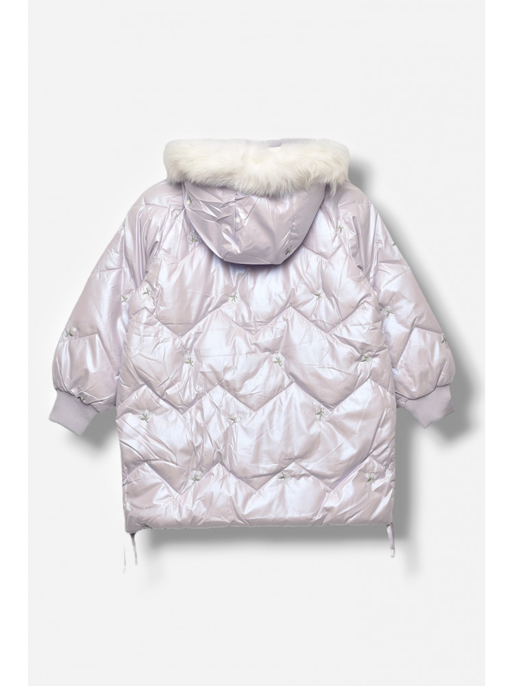 Куртка дитяча для дівчинки демісезонна бузкового кольору 9318 207881C