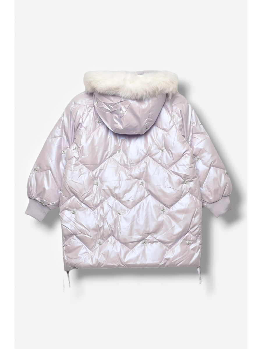Куртка дитяча для дівчинки демісезонна бузкового кольору 9318 207881C