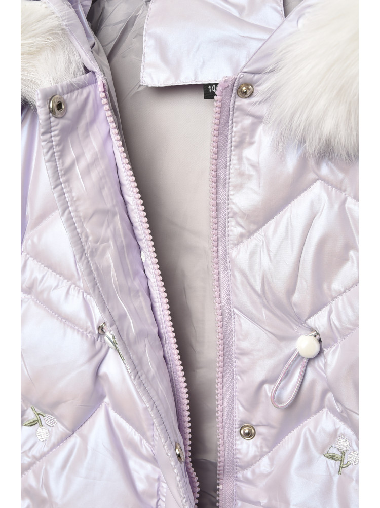 Куртка дитяча для дівчинки демісезонна бузкового кольору 9318 207881C