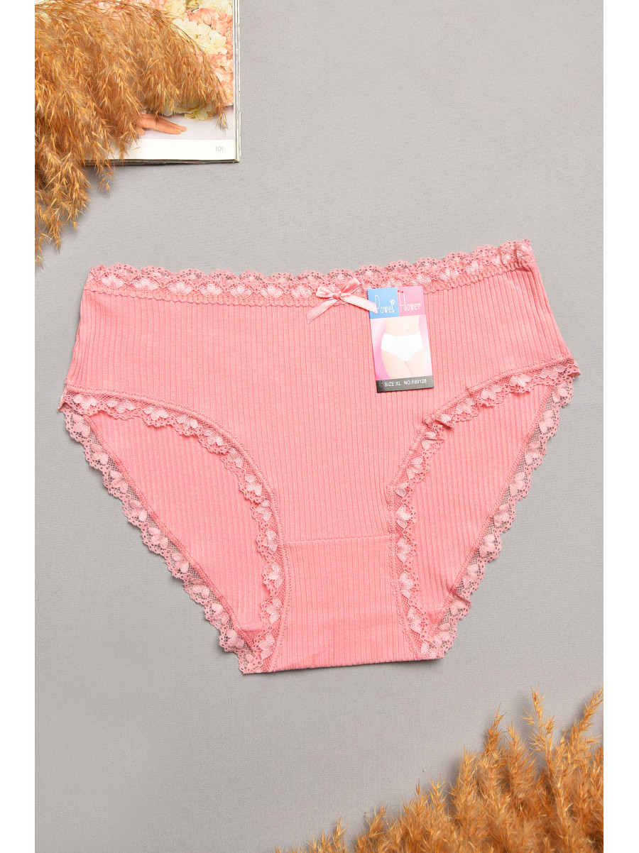 Трусы женские полубатальные розового цвета 60128 207883C