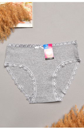 Трусы женские полубатальные серого цвета 60128 207884C
