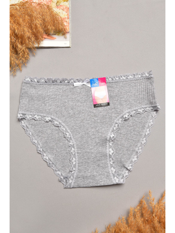Трусы женские полубатальные серого цвета 60128 207884C