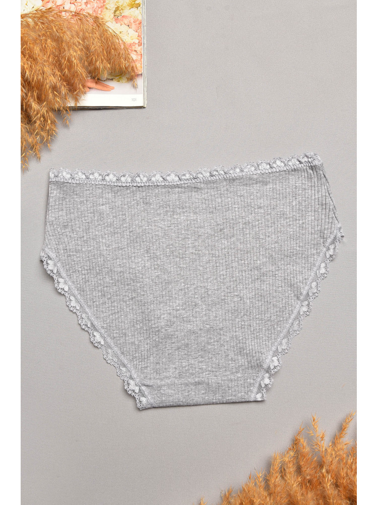 Трусы женские полубатальные серого цвета 60128 207884C