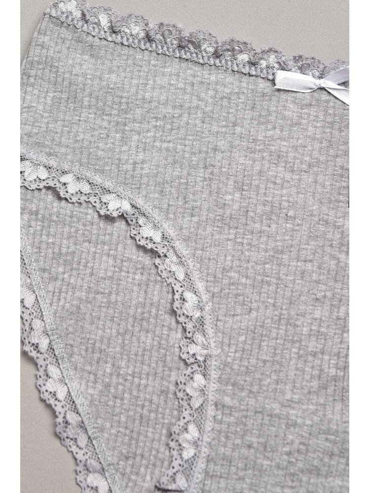 Трусы женские полубатальные серого цвета 60128 207884C