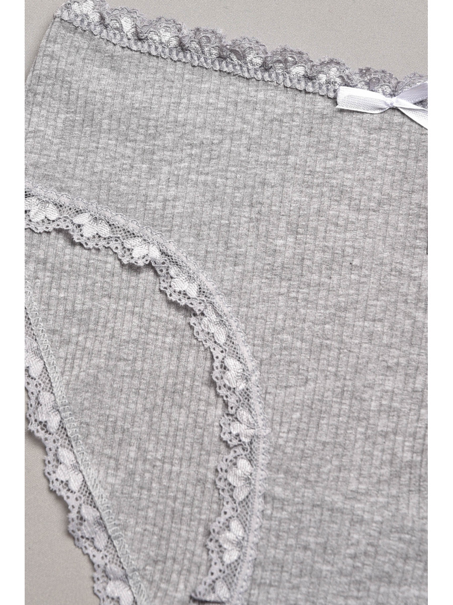 Трусы женские полубатальные серого цвета 60128 207884C