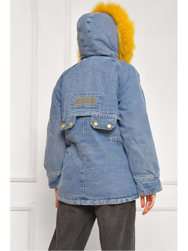 Куртка підліткова для дівчинки демісезонна синього кольору. 1-08 207885C