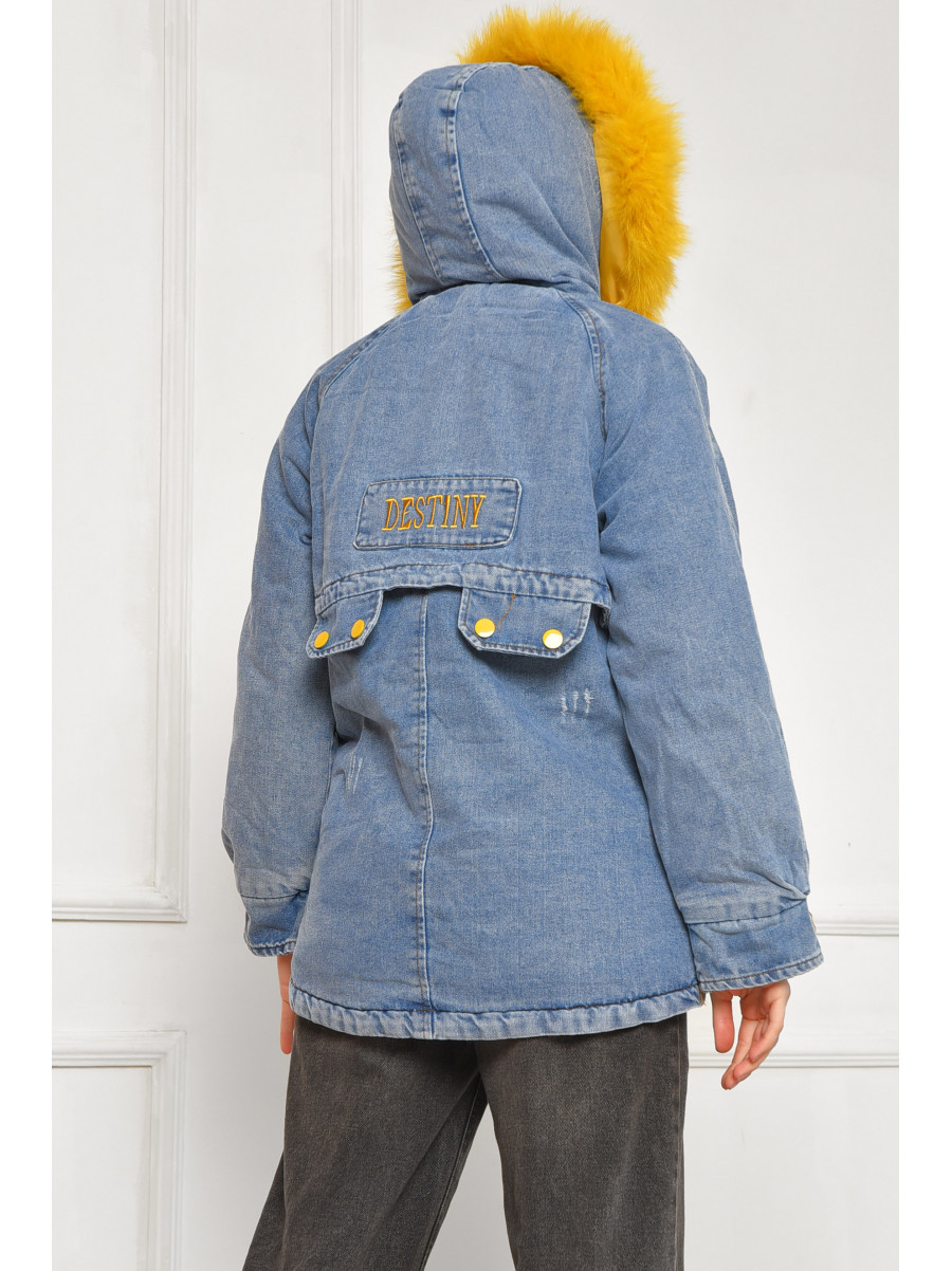 Куртка підліткова для дівчинки демісезонна синього кольору. 1-08 207885C