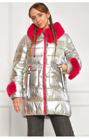 Куртка підліткова для дівчинки єврозима сріблястого кольору 28190 207889C