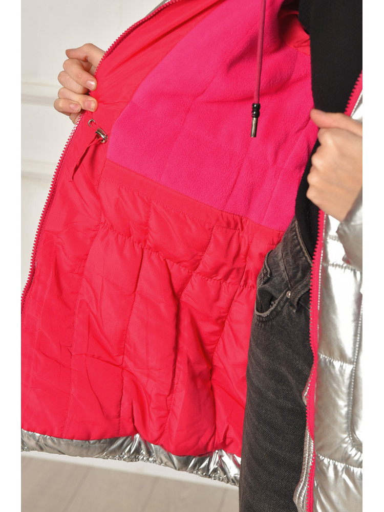 Куртка підліткова для дівчинки єврозима сріблястого кольору 28190 207889C