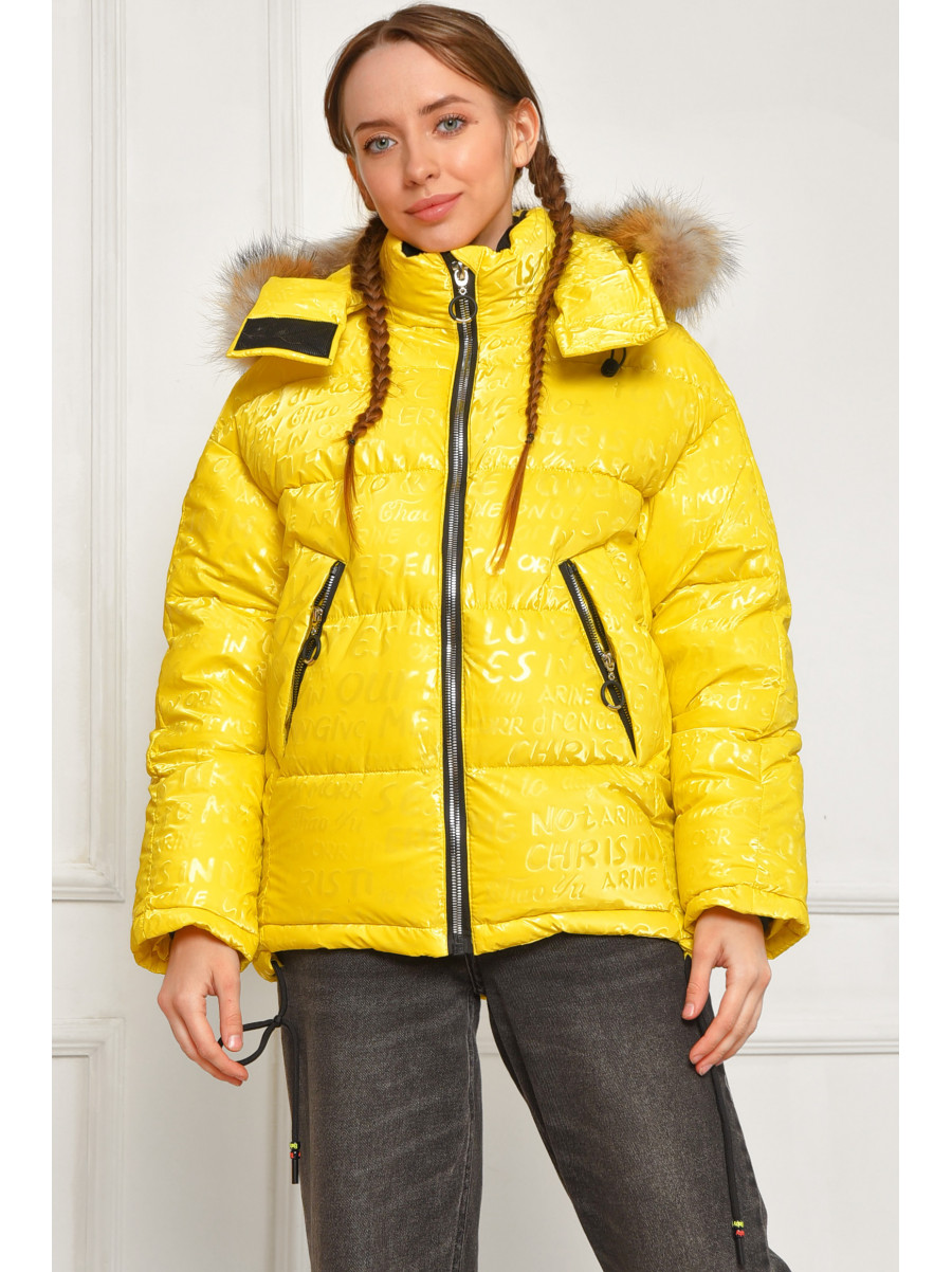 Куртка підліткова для дівчинки єврозима жовтого кольору 99103 207891C