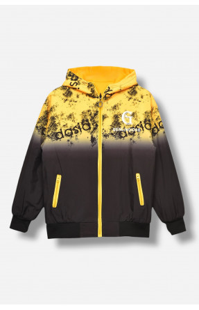 Куртка для хлопчика демісезонна чорного кольору з принтом 21А-29 207894C