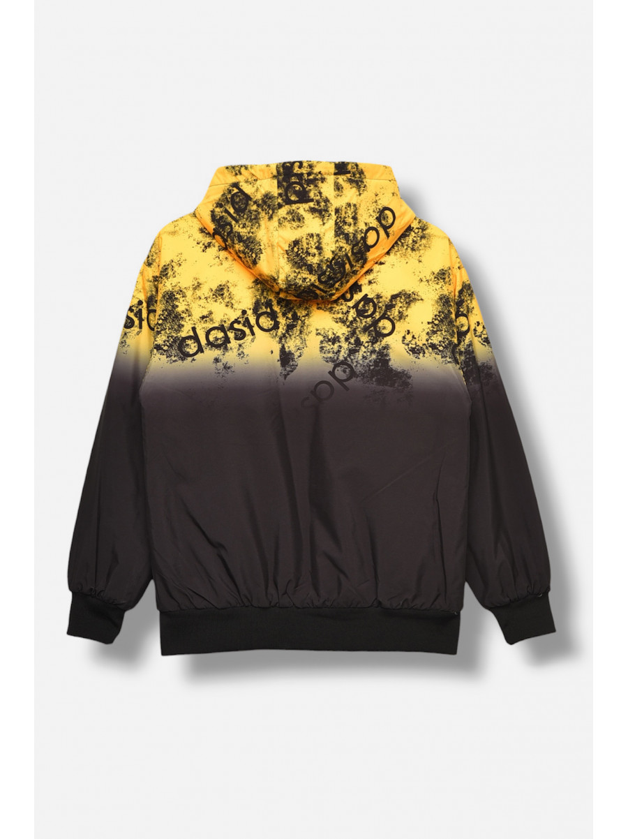 Куртка для хлопчика демісезонна чорного кольору з принтом 21А-29 207894C