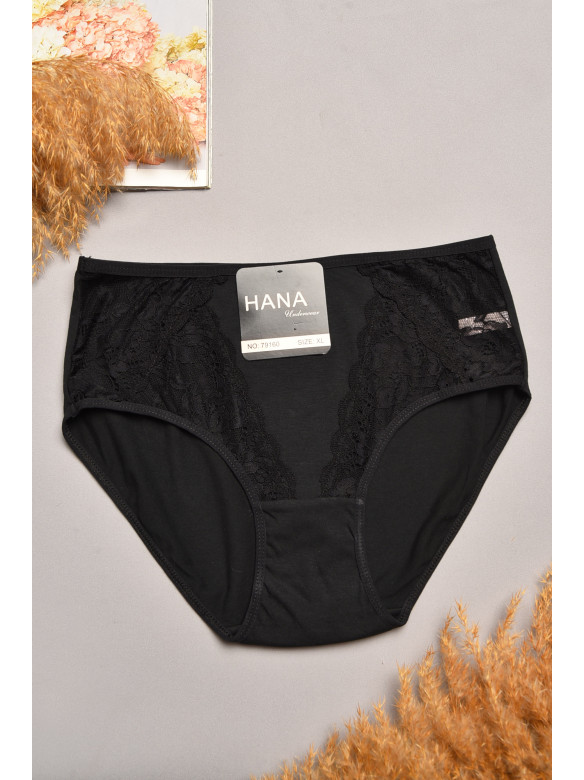Трусы женские полубатальные черного цвета 79160 207895C