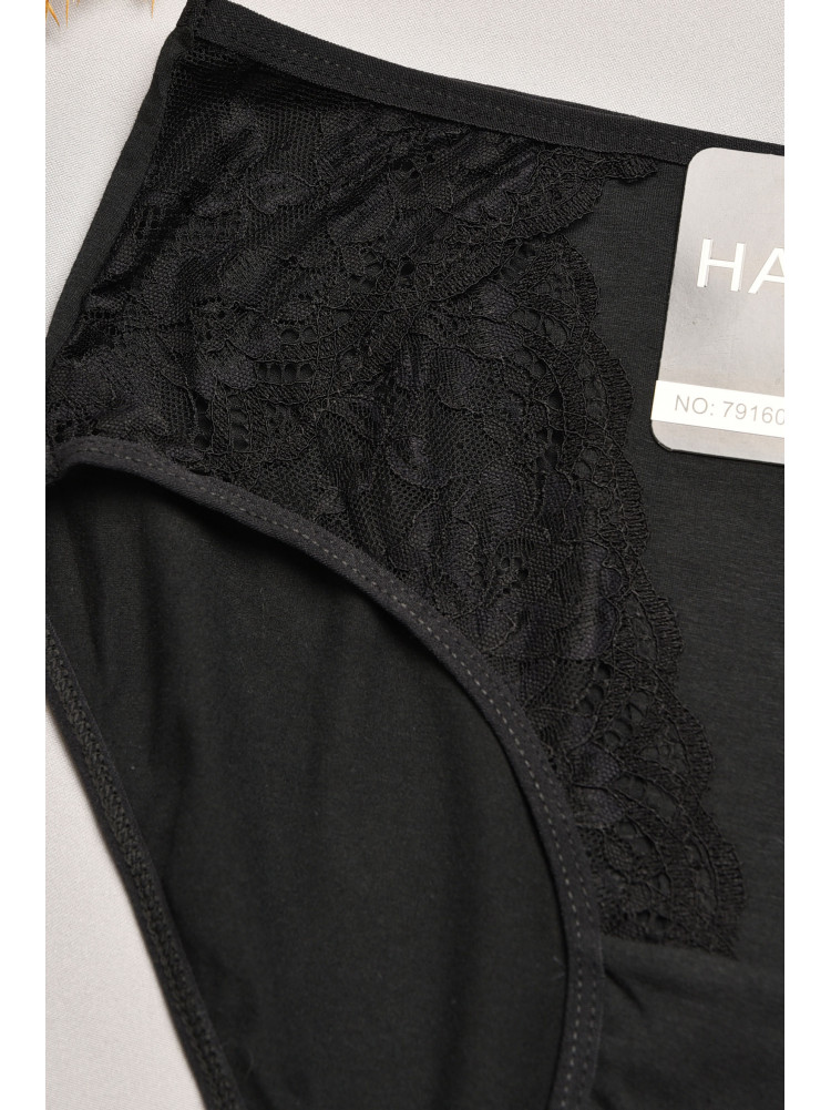 Трусы женские полубатальные черного цвета 79160 207895C