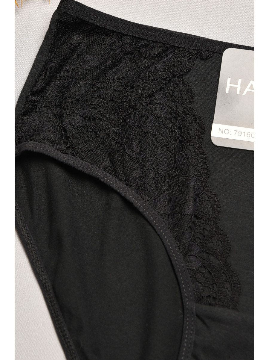 Трусы женские полубатальные черного цвета 79160 207895C