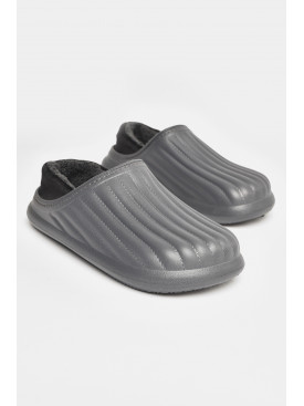 Галоши мужские на меху серого цвета М8003 207897C