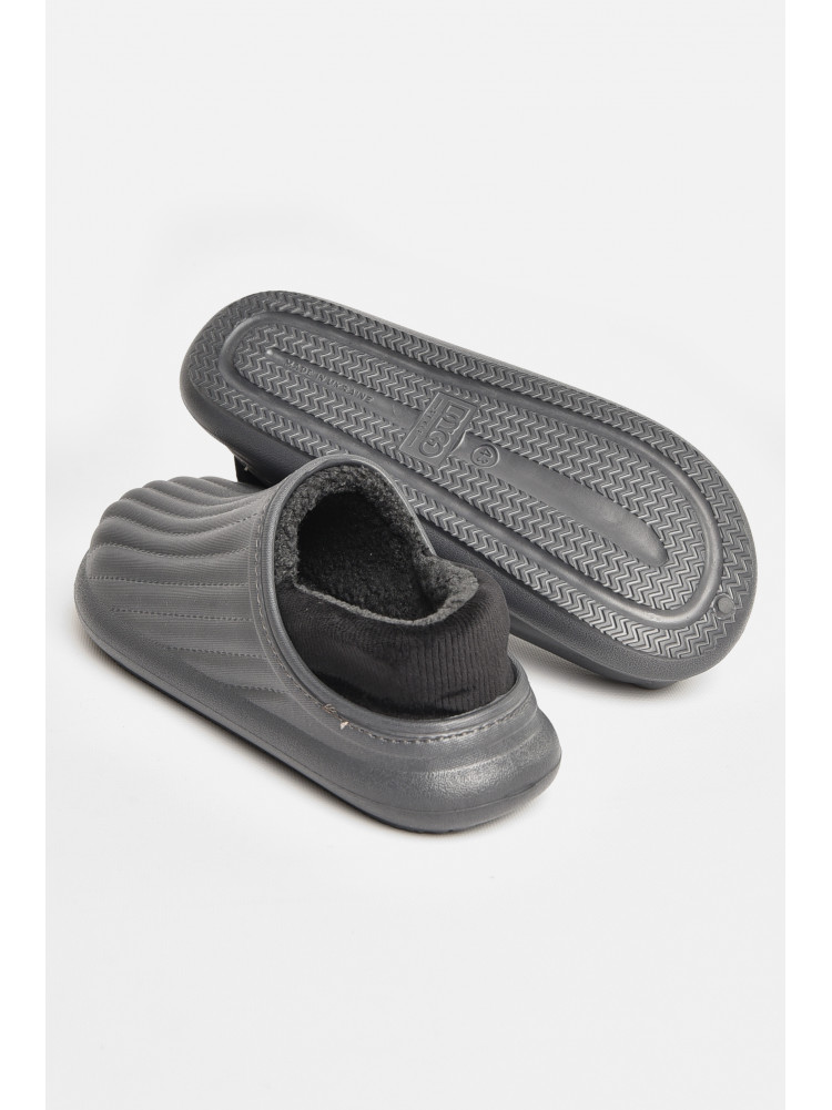 Калоші чоловічі на хутрі сірого кольору М8003 207897C