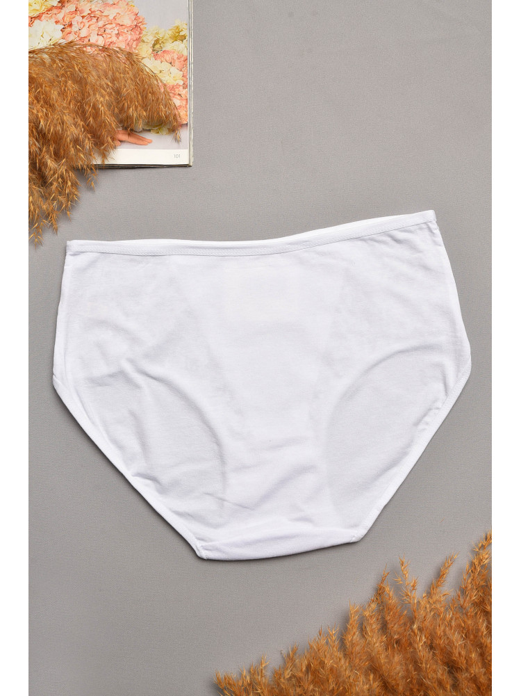Трусы женские полубатальные белого цвета 79160 207898C