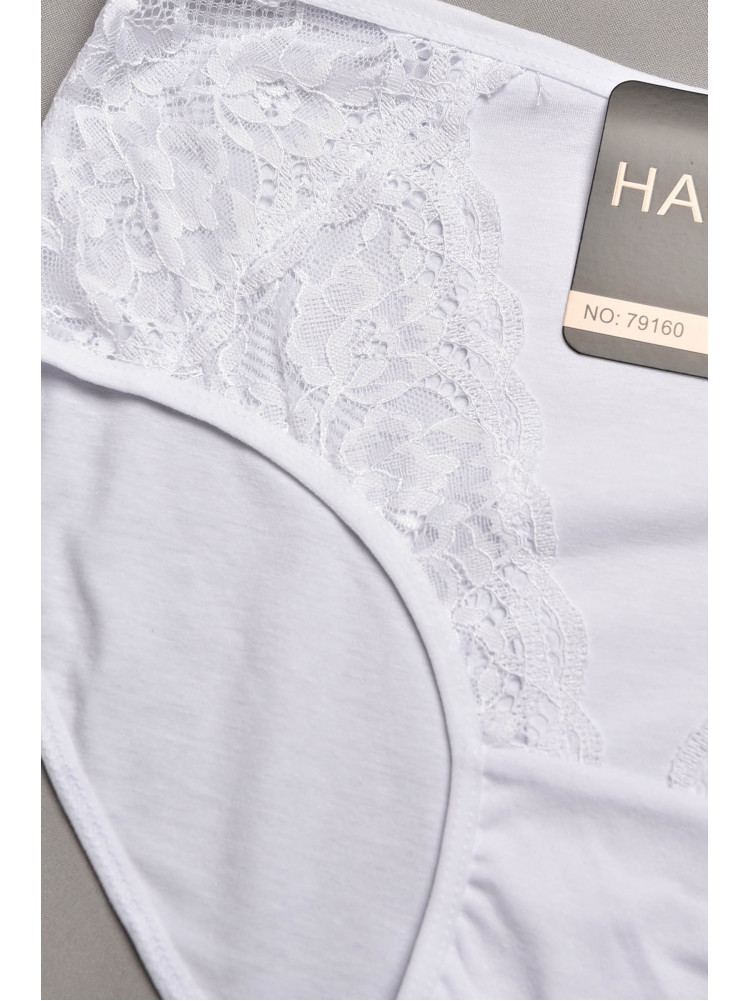 Трусы женские полубатальные белого цвета 79160 207898C
