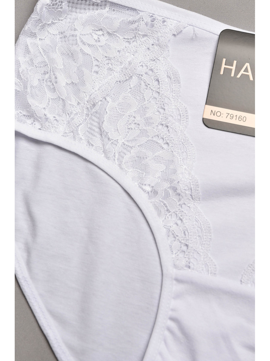 Трусы женские полубатальные белого цвета 79160 207898C