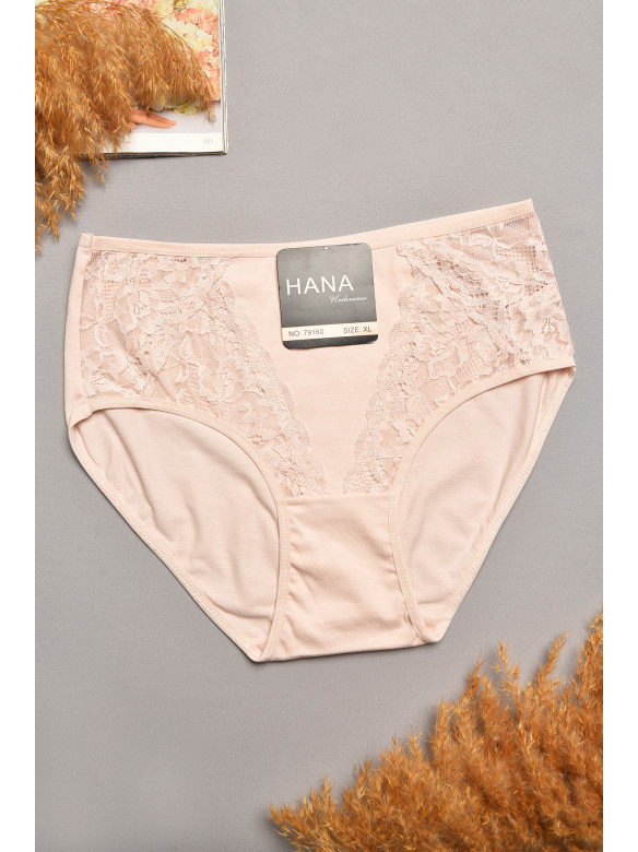 Трусы женские полубатальные светло-розового цвета 79160 207899C