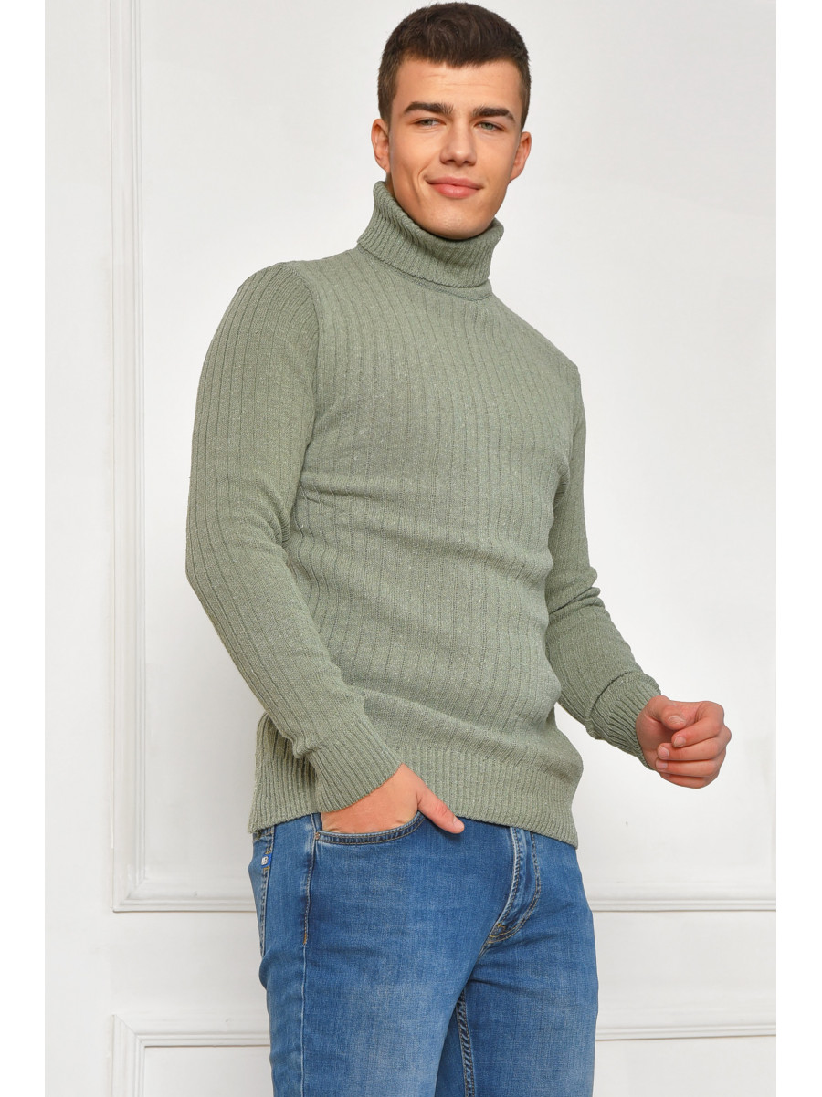 Гольф чоловічий однотонний акрил зеленого кольору 57115 207900C