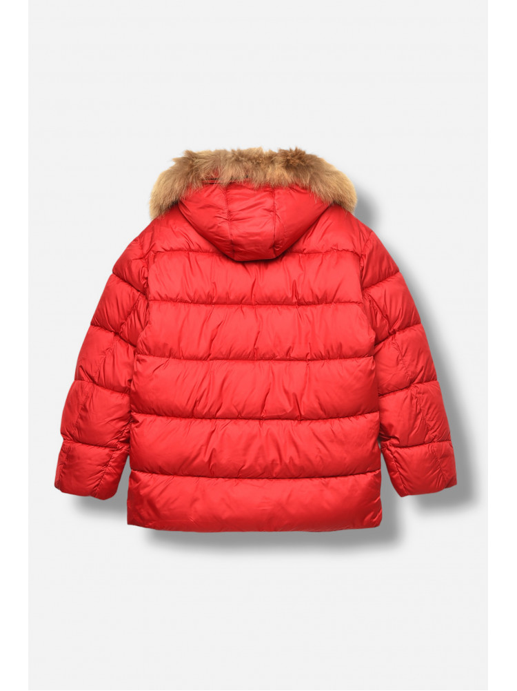 Куртка підліткова для хлопчика єврозима червоного кольору 89899 207901C