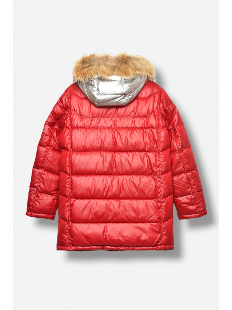 Куртка підліткова для хлопчика єврозима червоного кольору 82056 207903C