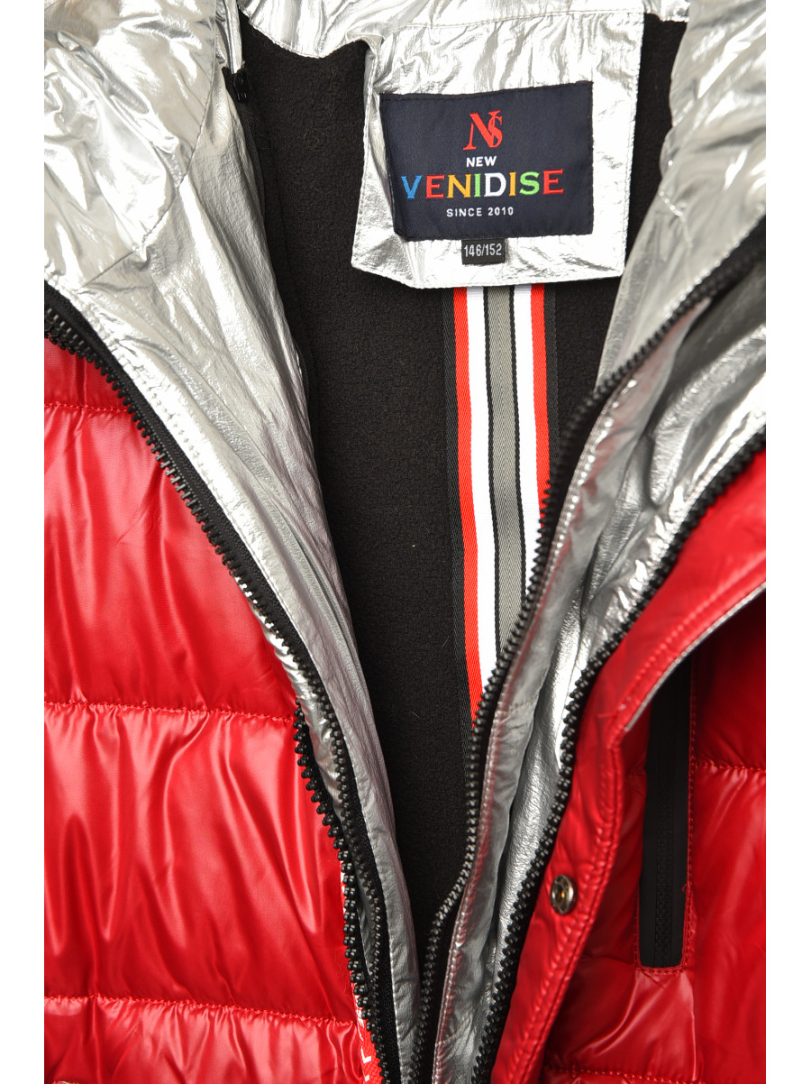 Куртка підліткова для хлопчика єврозима червоного кольору 82056 207903C