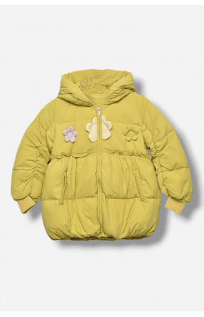Куртка дитяча для дівчинки демісезонна салатового кольору 2317 207904C Куртка дитяча для дівчинки демісезонна салатового кольору 2317 207904C