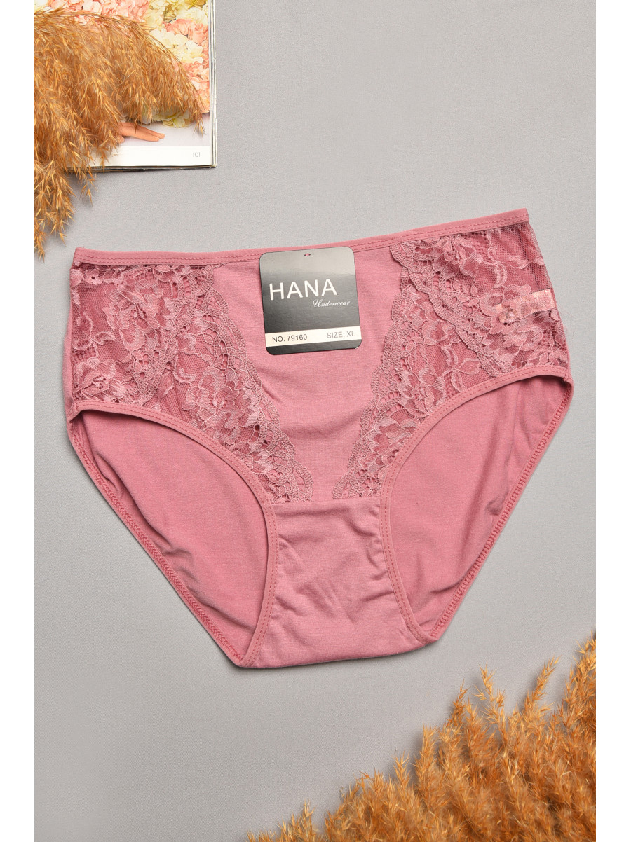 Трусы женские полубатальные темно-розового цвета 79160 207905C