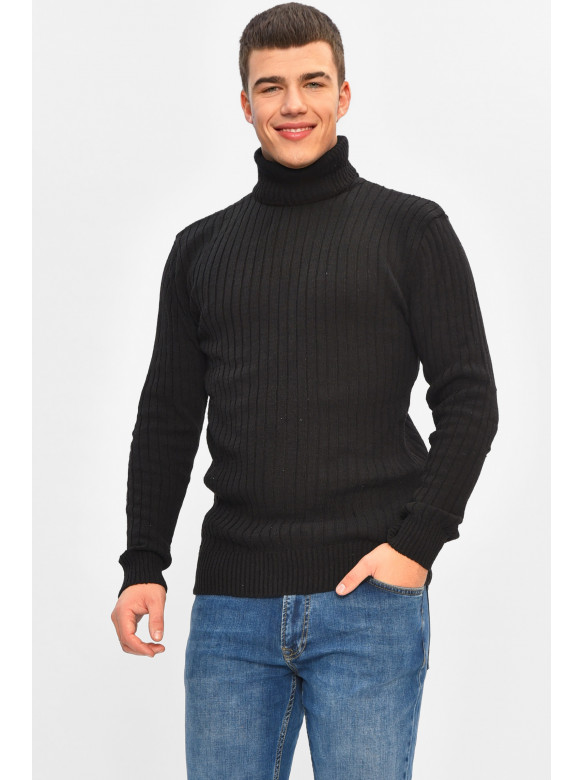 Гольф мужской однотонный акрил черного цвета 57118 207906C