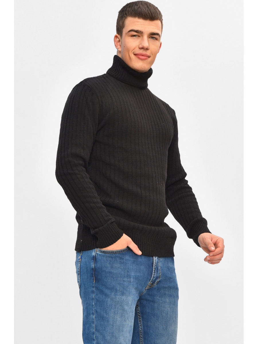 Гольф мужской однотонный акрил черного цвета 57118 207906C
