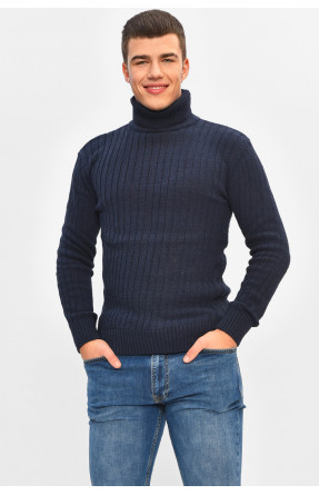 Гольф чоловічий однотонний акрил темно-синього кольору 57111 207908C