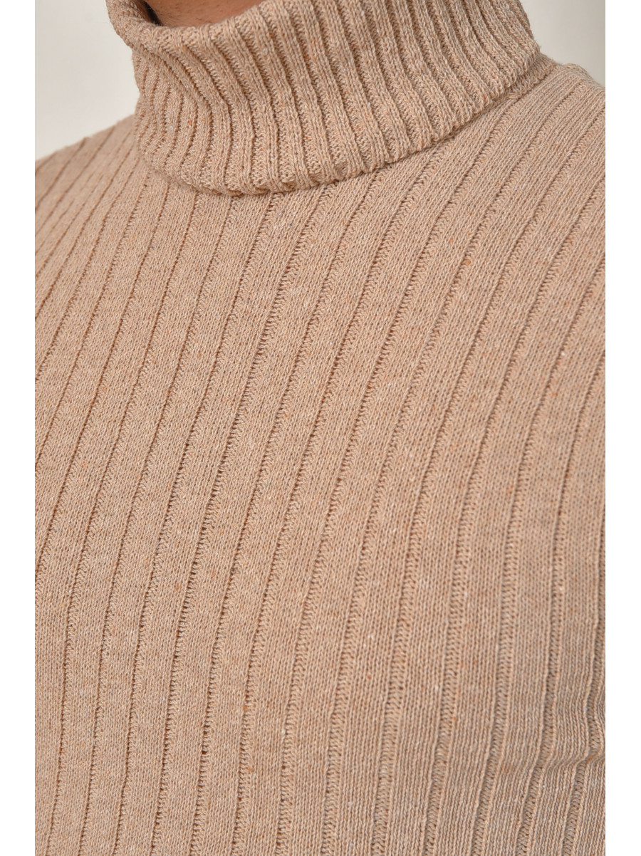 Гольф мужской однотонный акрил бежевого цвета 207911C