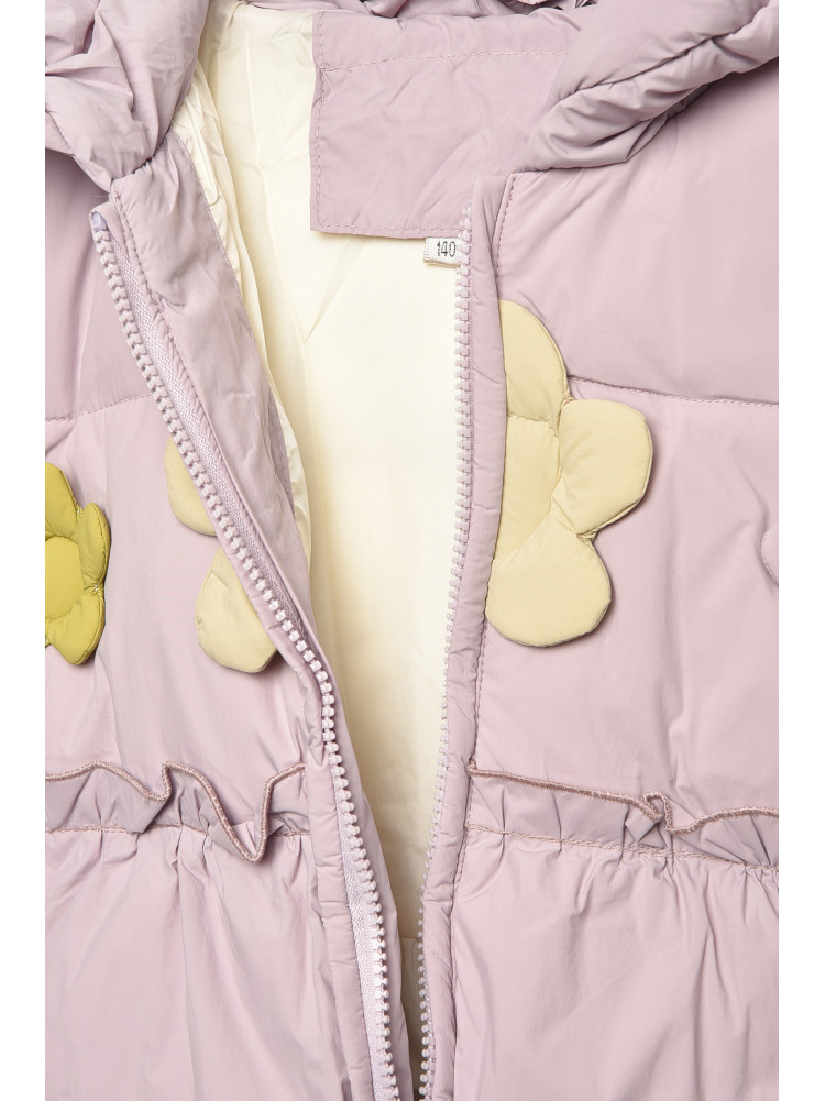 Куртка детская для девочки демисезонная сиреневого цвета 2317 207912C