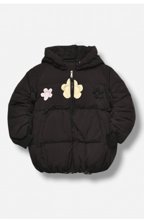 Куртка дитяча для дівчинки демісезонна чорного кольору 2317 207916C